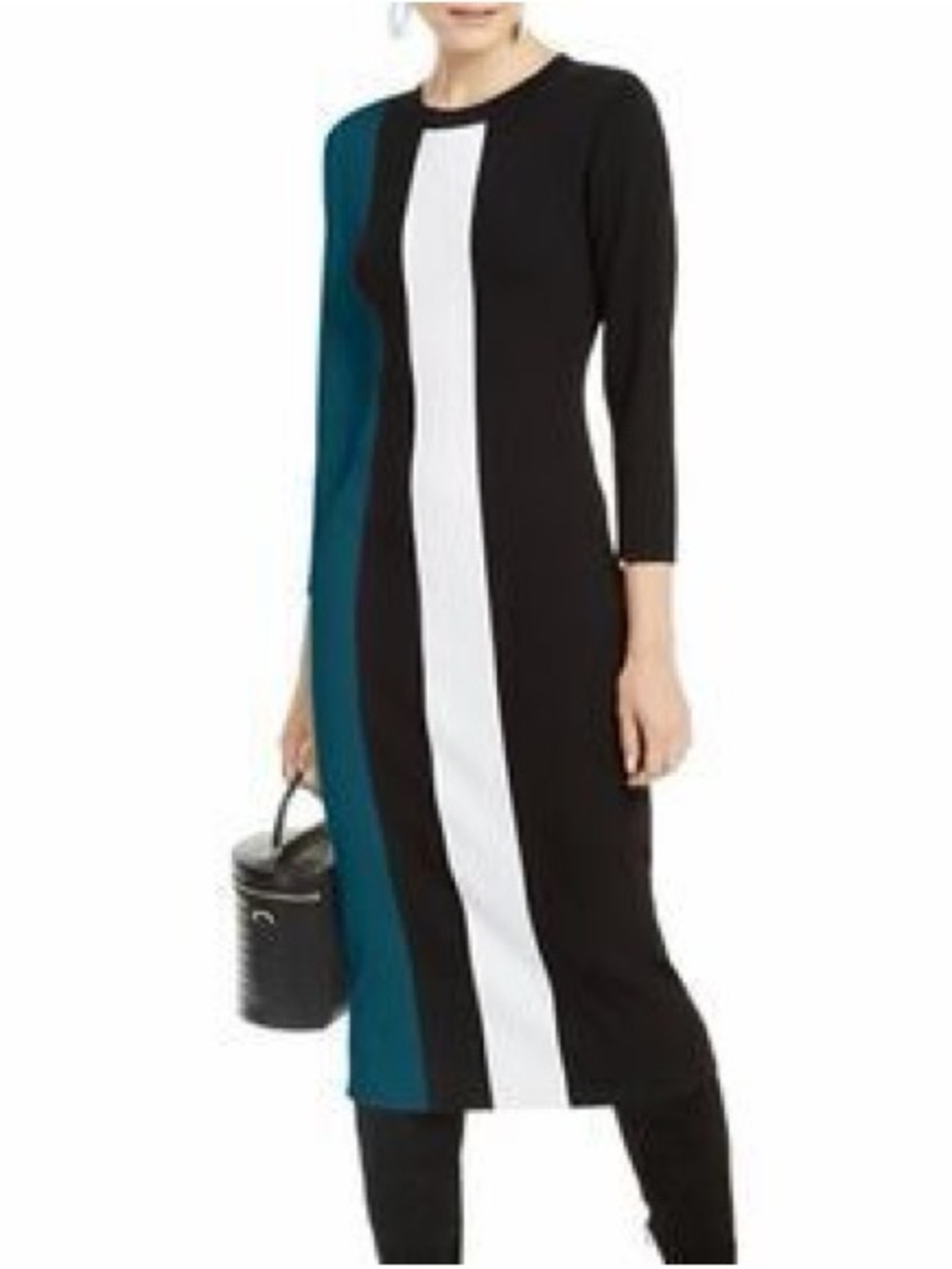 NWT Moda International Colorblock Stripe Knit MIDI Dress Women’s Sz Small Petite